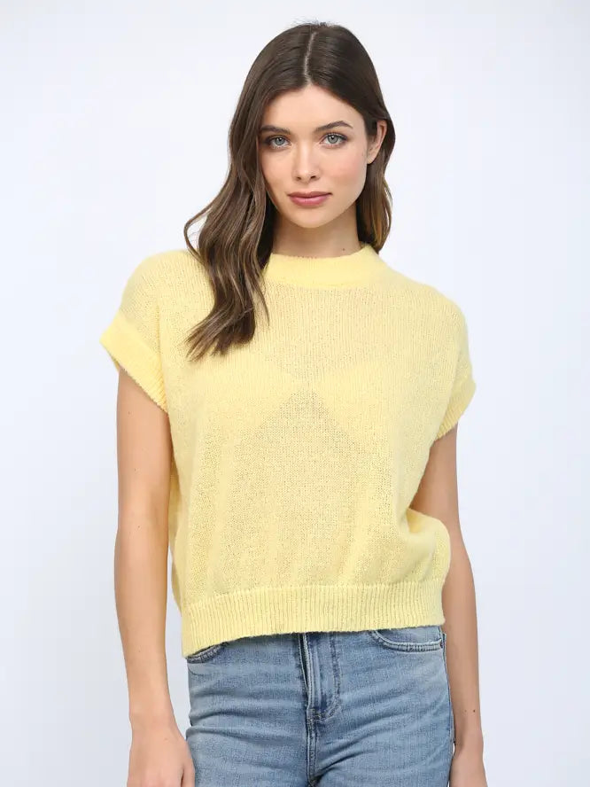 The Frita Sweater Top in Yellow