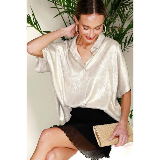 Vera Shimmer Shirt Champagne