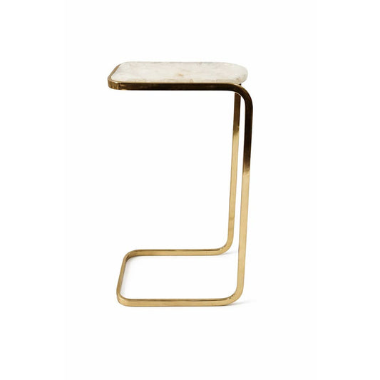 White Quartz Side Table