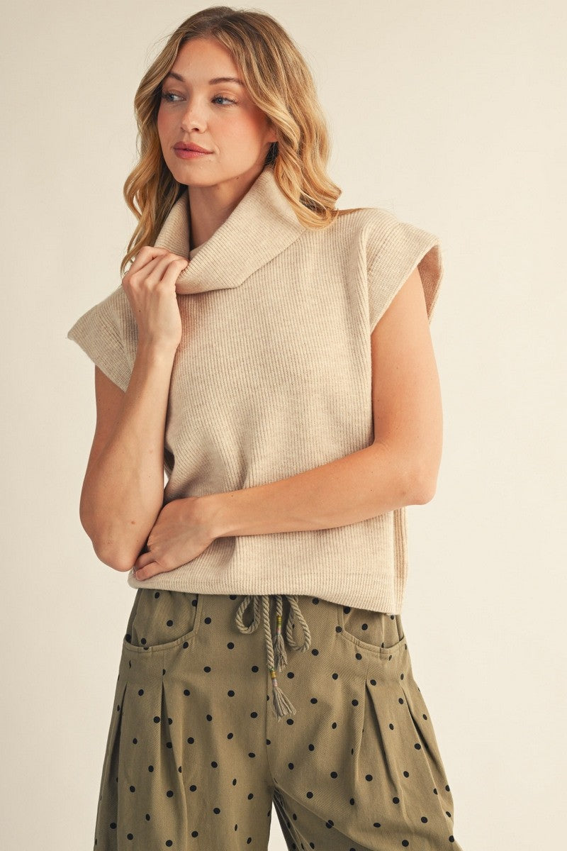 The Falling Again Sweater Top in Oatmeal
