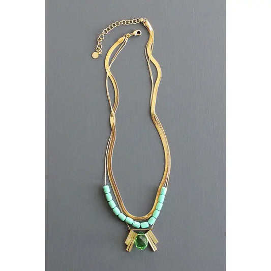 Multistrand Herringbone Necklace