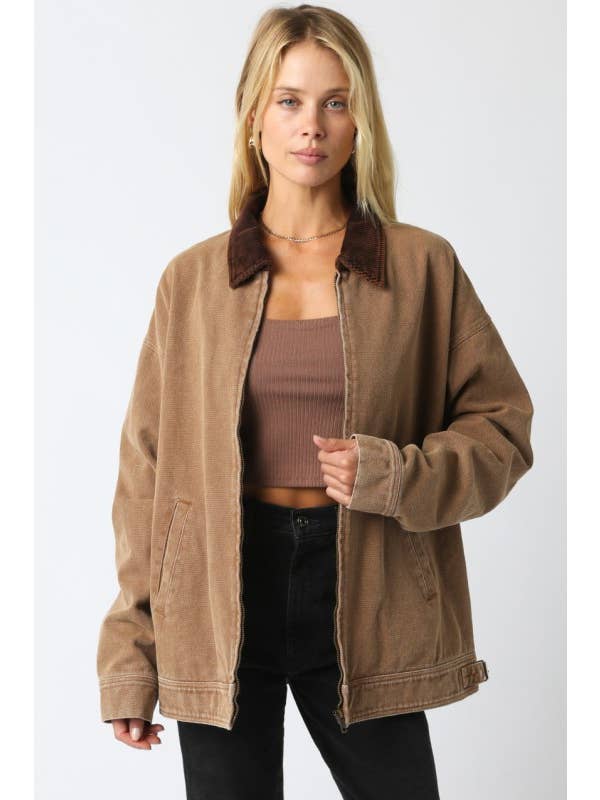 Elliott Barn Jacket in Taupe