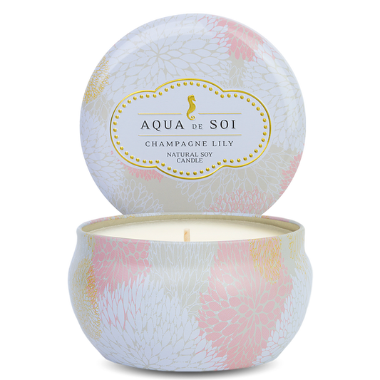 Champagne Lily 9oz Candle Tin