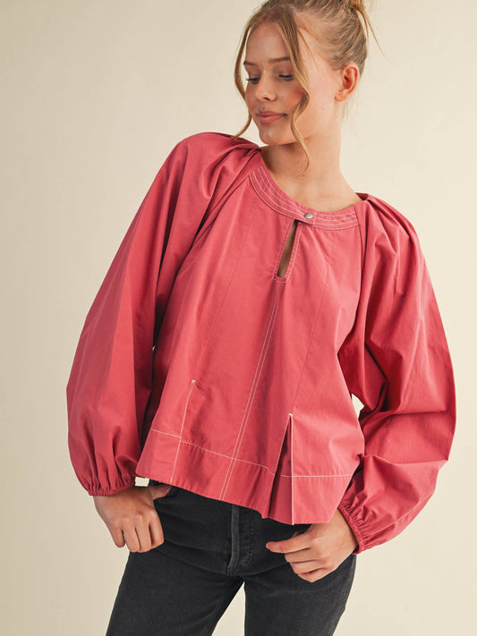 Megan Top in Dark Mauve