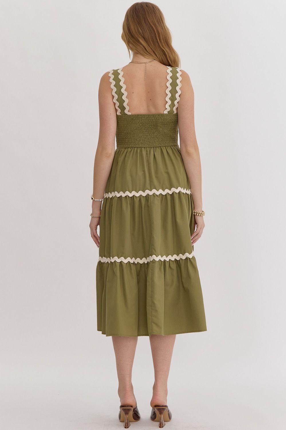 Bailey Ric Rac Midi in Olive