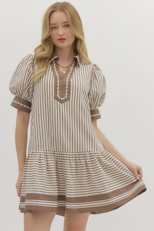 Katie Mini in Brown Stripes