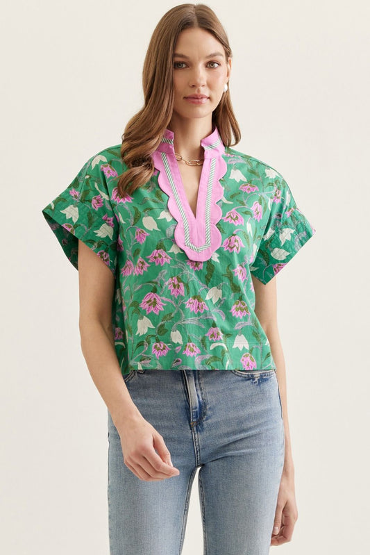 The Polly Top in Green