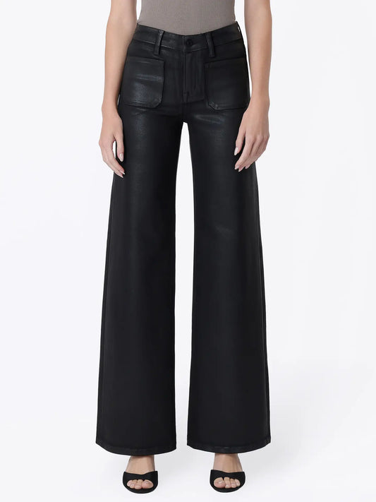 Vervet: High Rise Coated Wide Leg Pant
