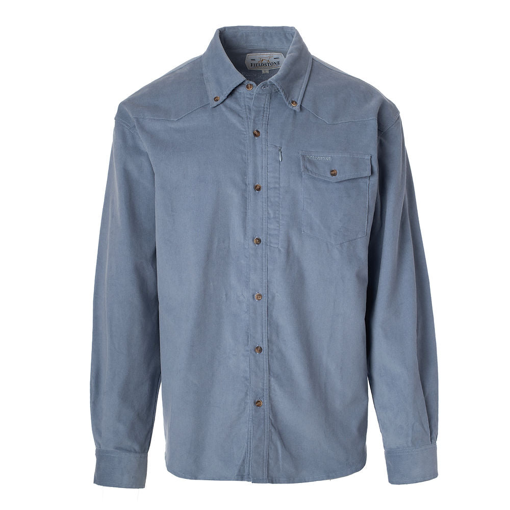 Fieldstone Corduroy Button Down in Light Blue