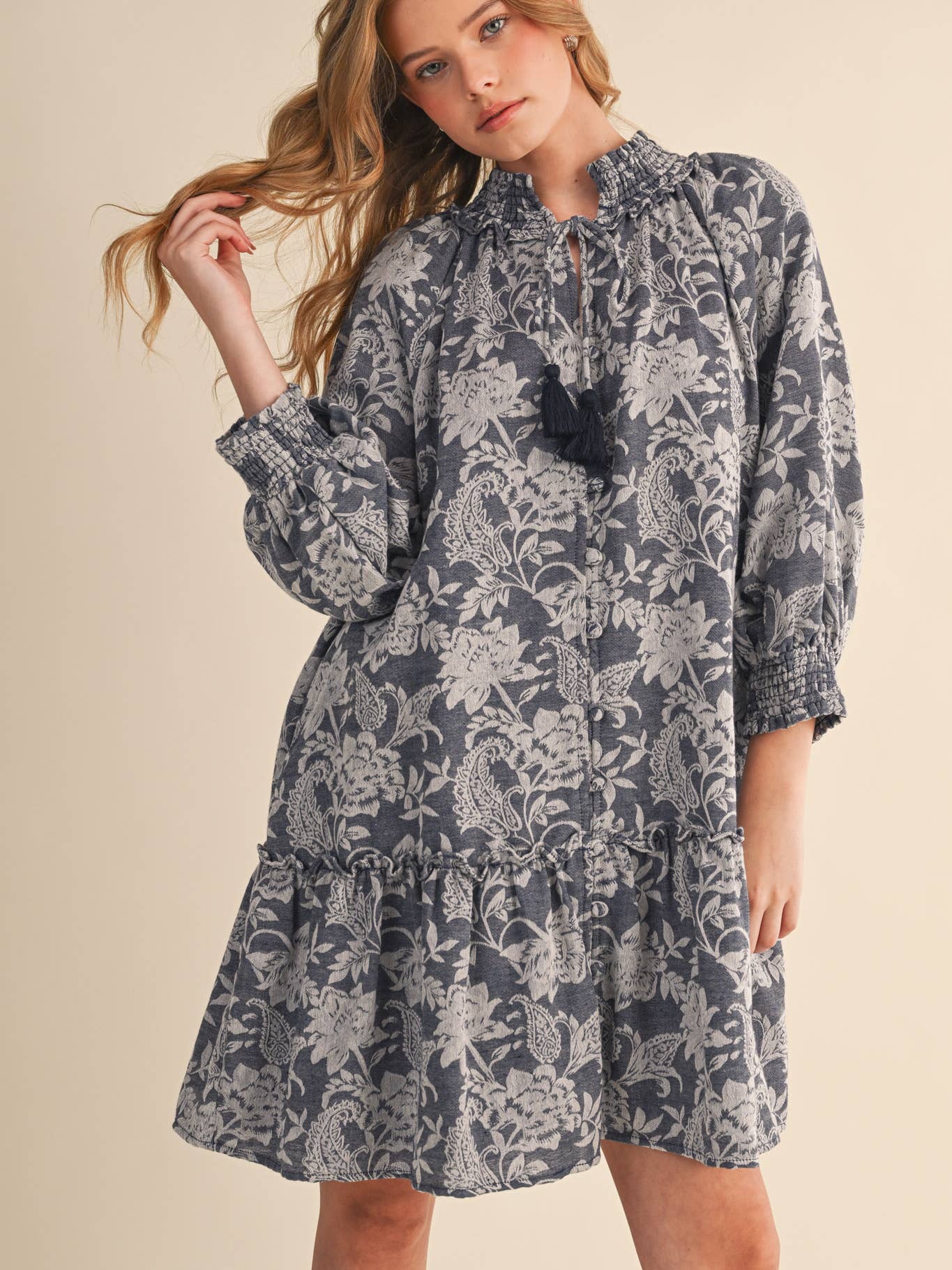 Courtney Mini in Navy Floral