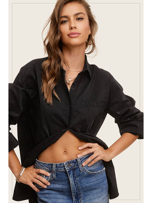 Collared Button Down Poplin Shirts