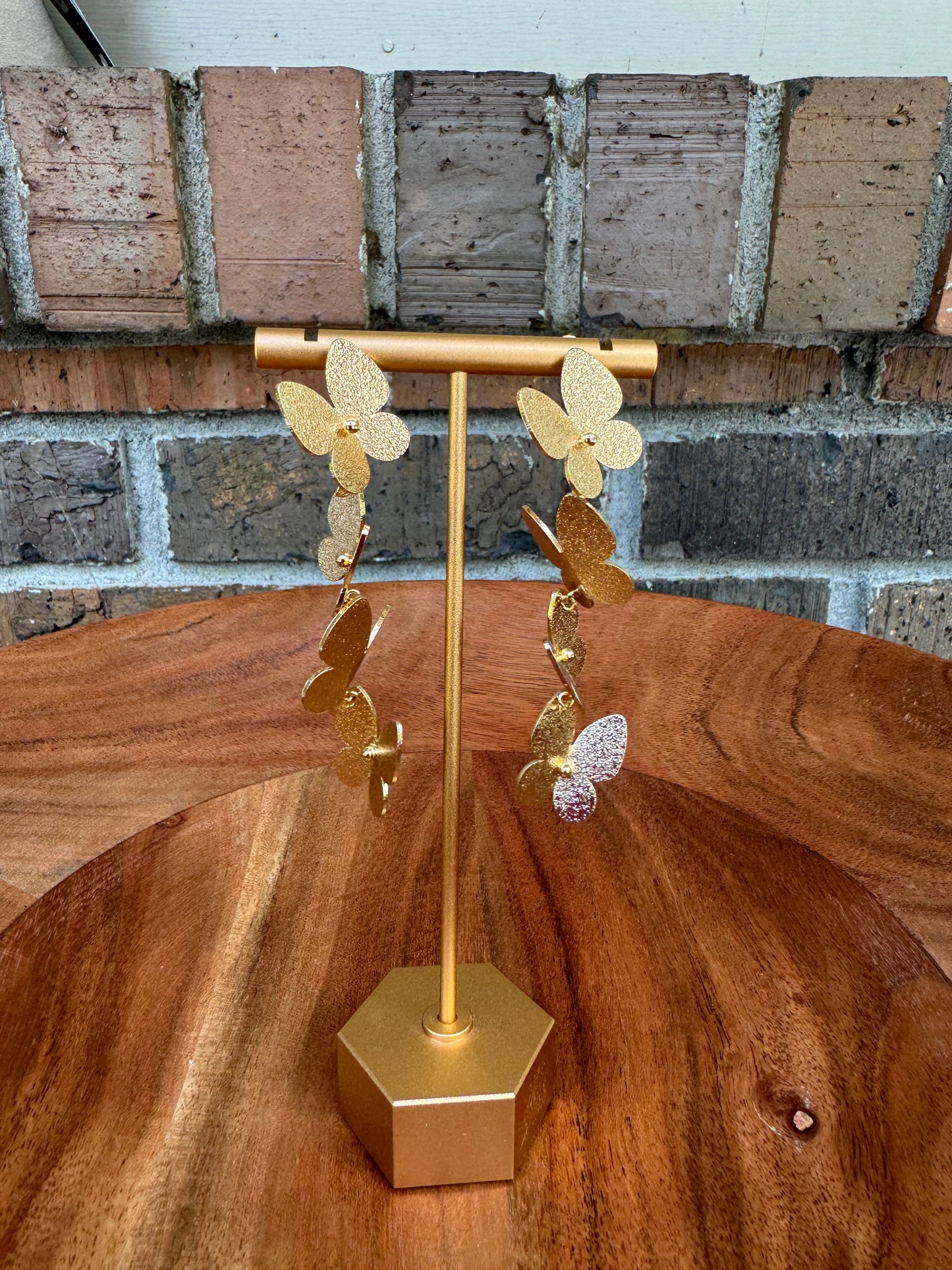 Gold Butterfly Earrings