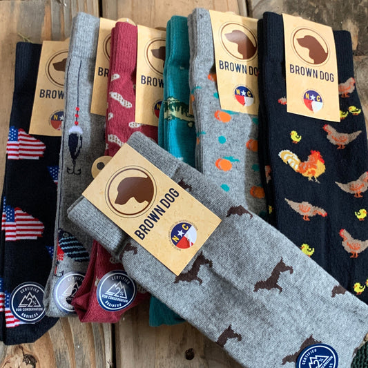 Brown Dog Socks